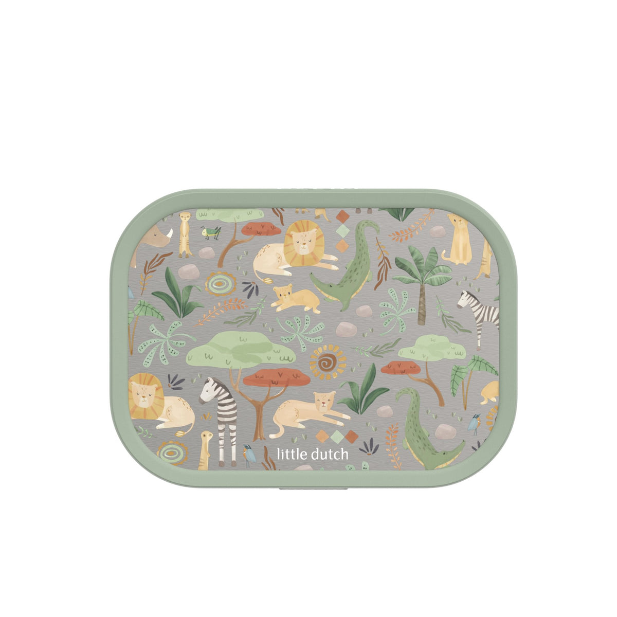 Lunchbox mit Fächern Edelstahl 750 ml mit Gabel - Mepal Campus - Safari Friends