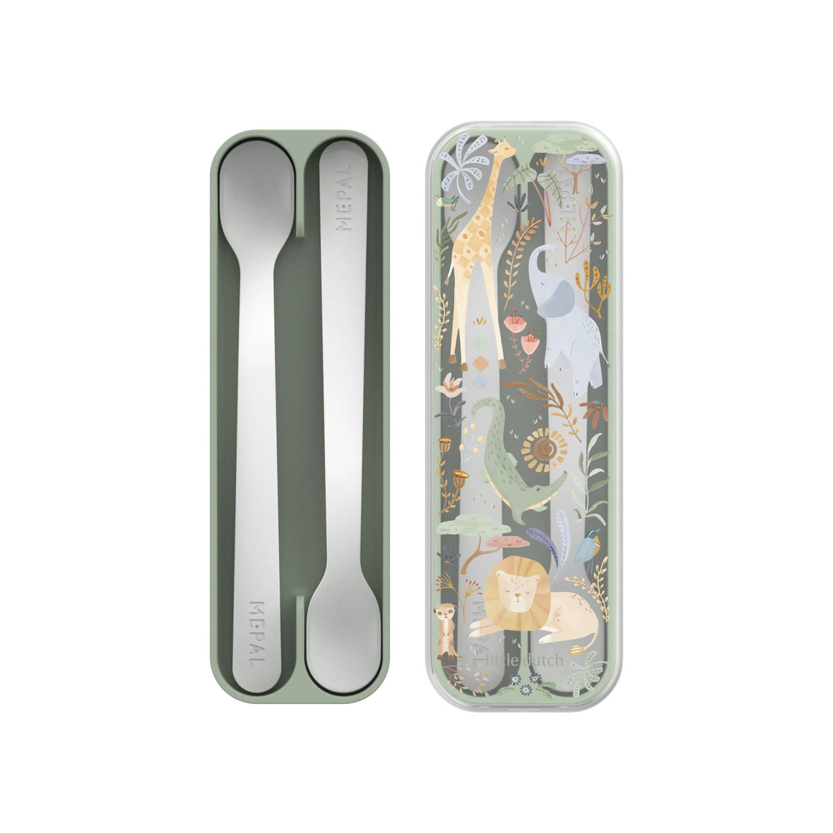 Oefenlepel baby 2 stuks - Mepal Mio - Safari Friends