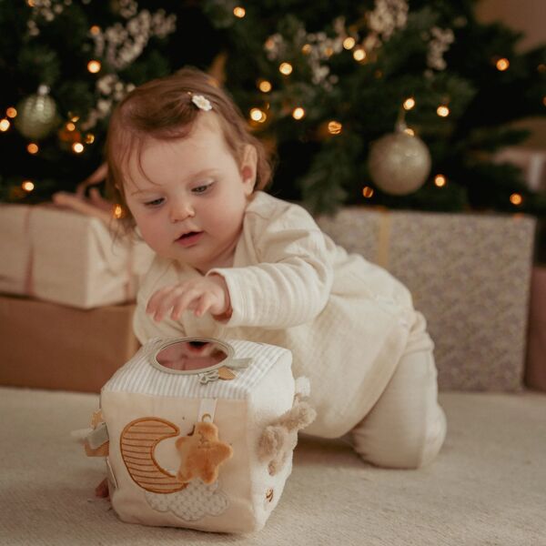 Activiteitenkubus - Beige - Newborn Naturals