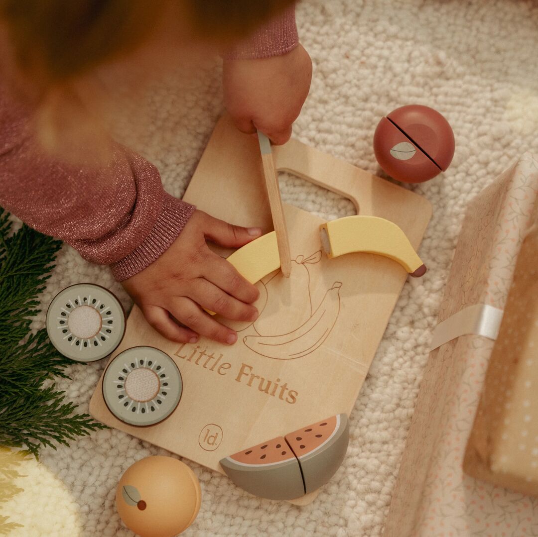 Houten snijfruit - Meerkleurig - Essentials