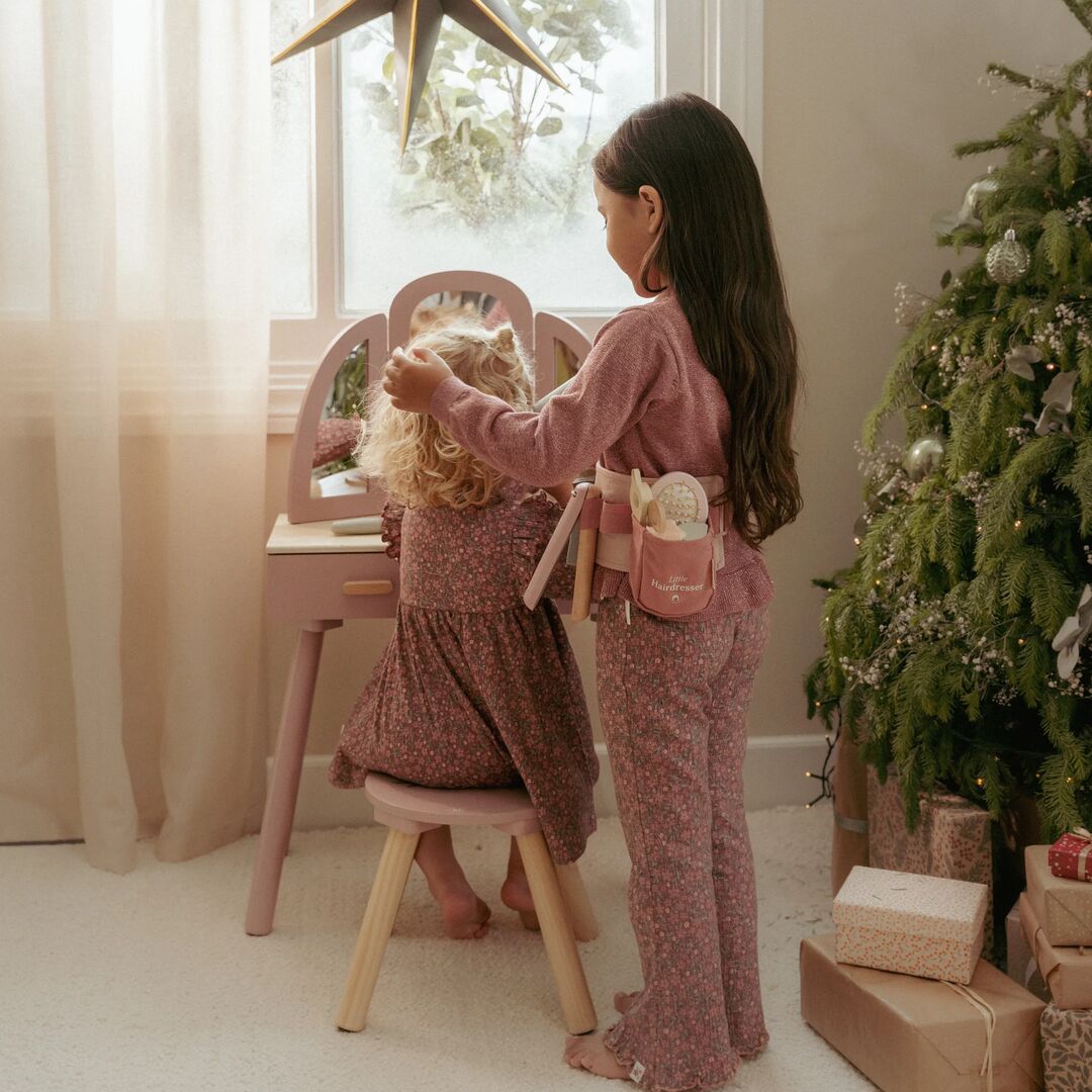 Ensemble de coiffeur en bois – Rose – Essentials 