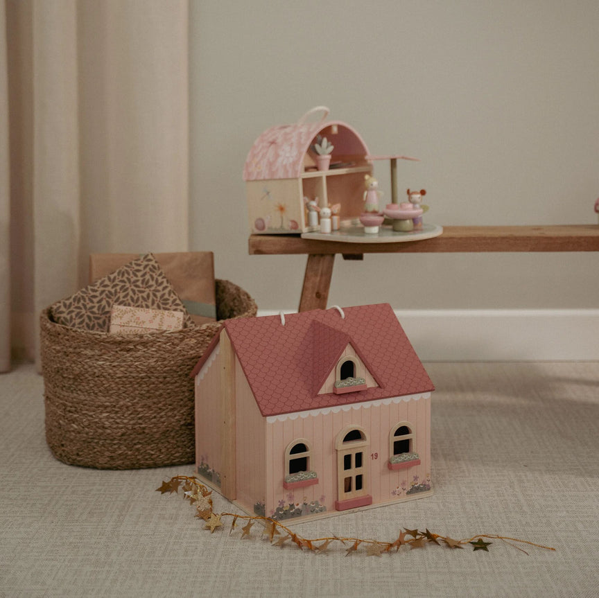 Maison de poupée portable en bois 
