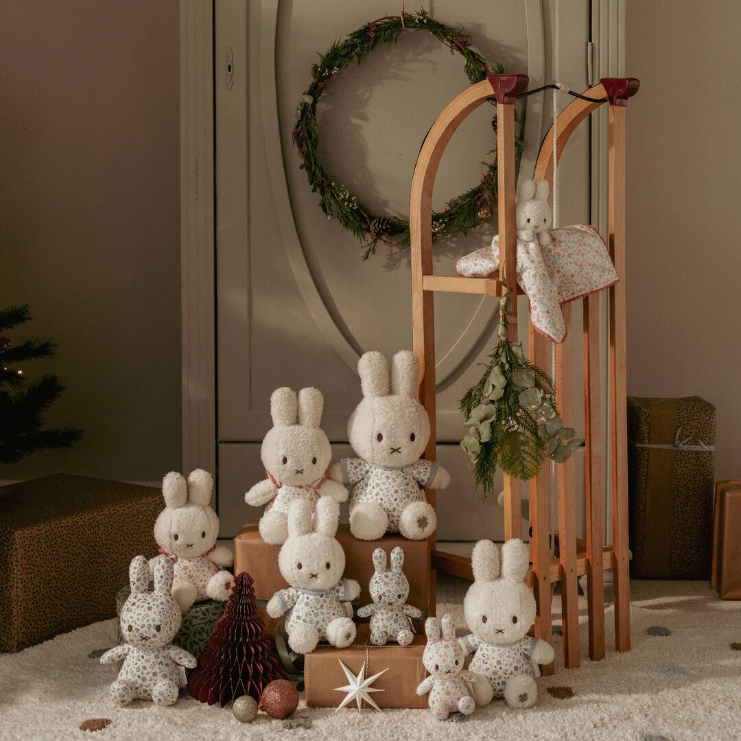 miffy câlin imprimé intégral 30 cm - Bleu - Lucky Leaves 