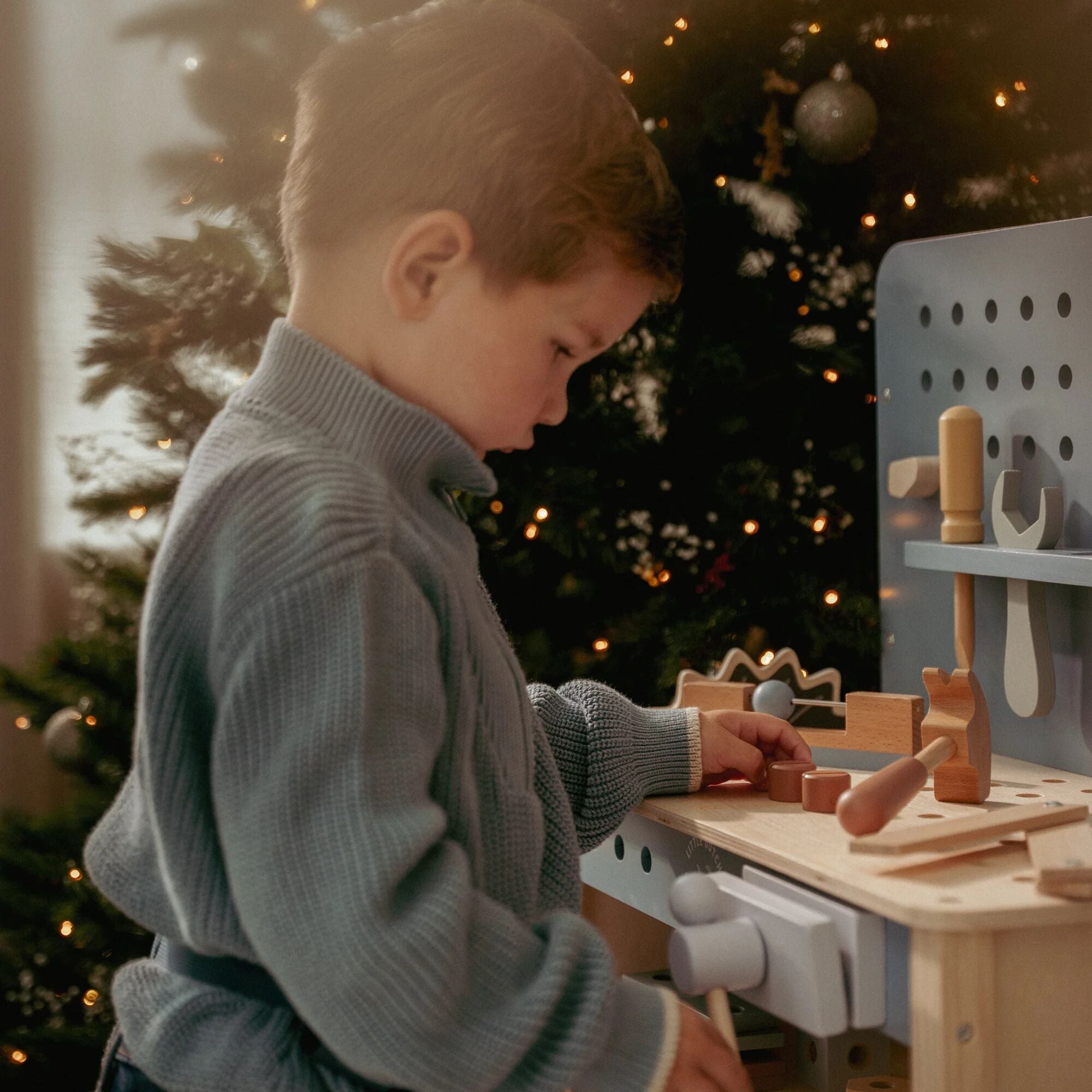 Wooden workbench - Blue - Essentials 