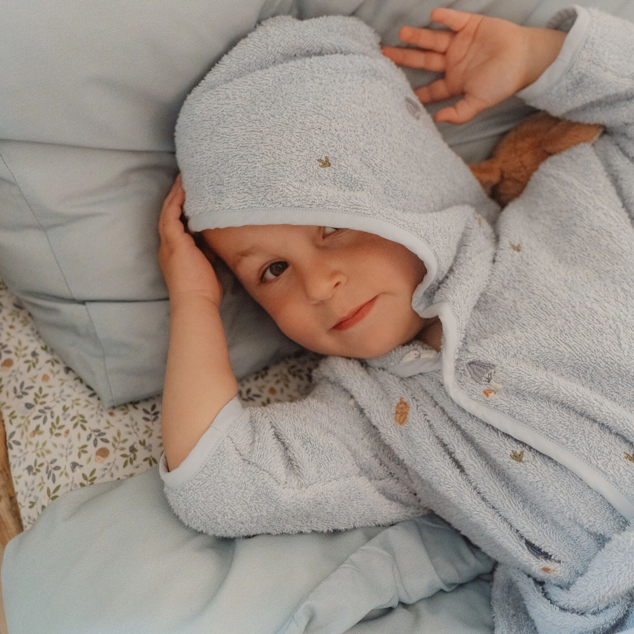 Bademantel - Blau - Forest Friends 