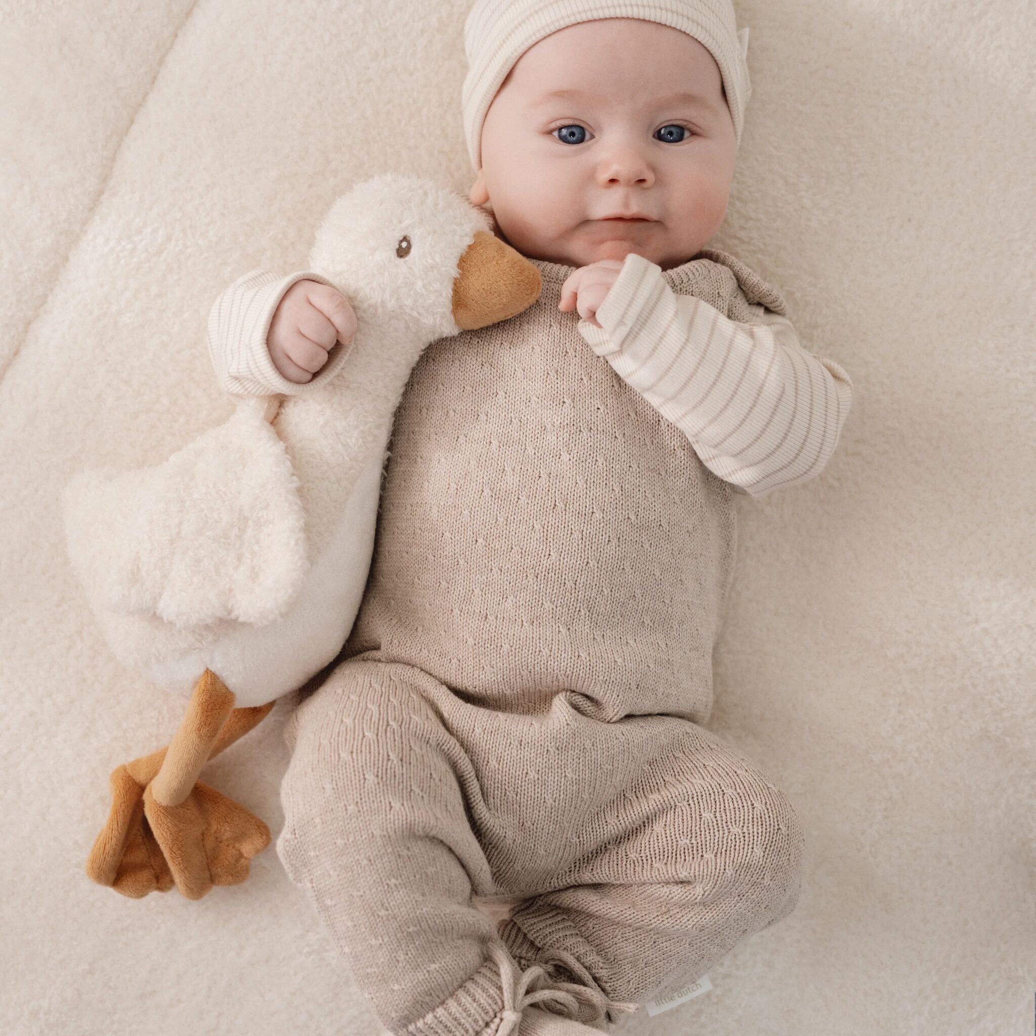 Rompersuit - Knitted - Beige - Newborn Naturals 